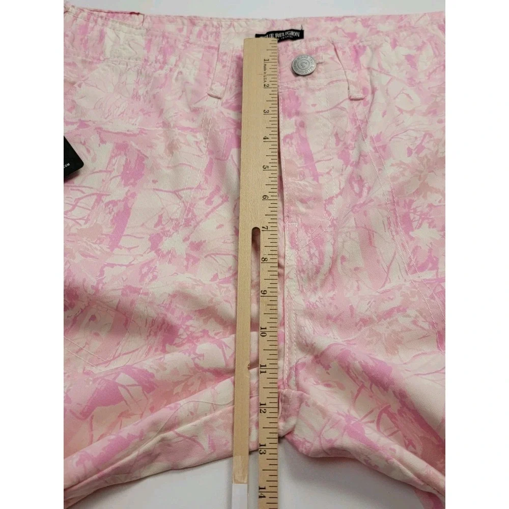 True Religion Women's Light Pink Baggy Camo Military Cargo Pants Size 30x32 NWT
